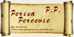 Periša Perčević vizit kartica